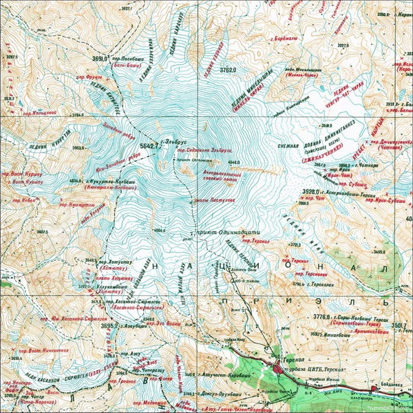 Карта трасс эльбрус